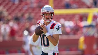 When Will Patriots Play Drake Maye? (NFL). Photo by Neville E. Guard-Imagn Images