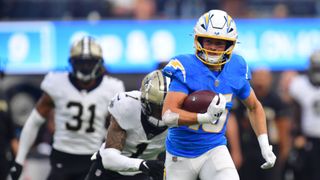 Ladd McConkey Powering Chargers Offense (NFL). Photo by Gary A. Vasquez-Imagn Images