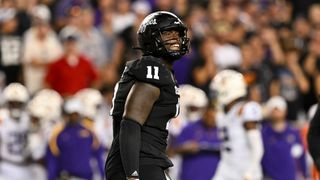 Nic Scourton's 3 Best NFL Draft Fits (2025 NFL Draft). Photo by Maria Lysaker-Imagn Images