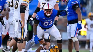 Jared Harrison-Hunte NFL Draft Scouting Report (Scouting Reports). Photo by  Jerome Miron-Imagn Images