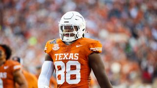 Barryn Sorrell Succeeding At The Senior Bowl (Senior Bowl). Photo by Mark J. Rebilas-Imagn Images