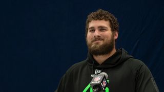Clay Webb NFL Draft Interview: Wrestling On OL (Interviews). Photo by Jacob Musselman-Imagn Images
