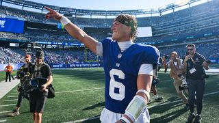 Jaxson Dart 1st Start Breakdown (NFL). Photo by Yannick Peterhans / USA TODAY NETWORK via Imagn Images